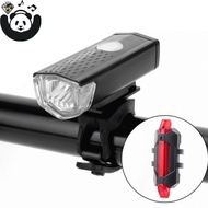 Bike Light Set, USB Rechargeable 5 Modes Waterproof LED Headlight Mountain Bike Light, Safety and Easy Installation, Bike Light and Tail Light OUYOU