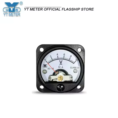 So45 DC voltmeter 5V 10V 15V 20V 30V 50V 75V 100V 150V 250V 300V 450V 500V 600V circular black point