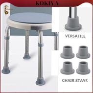 [kokiya] Set of 4 Shower Chair Feet for Bath Stool, Easy to Install Replacement Tips 1 1/8inch for H