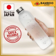 MYEEDA 1L water bottle with time markers 1000ml water, 1 liter water bottle with memory water time m