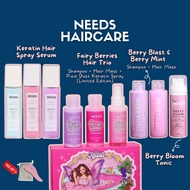 NEEDS Fairy Berries Hair Trio Keratin Hair Spray Serum Berry Blast Shampoo Berry Mint Magic Potion H