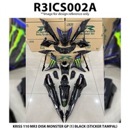 Cover Set Rapido KRISS 110 MR3 DISK 2021 MONSTER GP (1) Black Sticker Tampal Accessories Motor Kriss