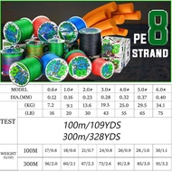 Sougayilang Fishing Line X8 Braided Fishing Line 300M 8 Strands Strong Pe Fishing Line Multifilament