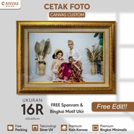 16R Canvas Photo Printing (40x60) and Carved Motif Frame | Photo Canvas Print