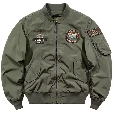 VIP Brand MA1 Pilot Jacket Men's American Retro Workwear Jacket Loose Couple Thin Embroidered Baseba