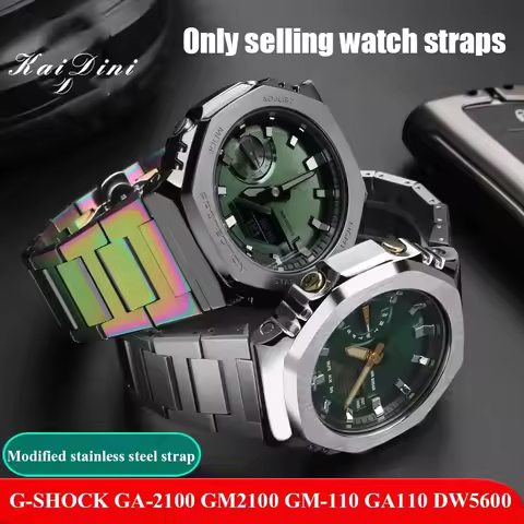 Farm Oak modified stainless steel bracelet Watchband For Casio G-SHOCK GA-2100 GM2100 GM-110 GA110 D