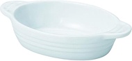 Zatsuki Kiln Made in Japan, Tableware, Gratin, M, 6.9 x 1.8 x 4.3 inches (17.5 x 4.5 x 11 cm), White