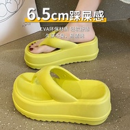 【现货】Flip-flops 加厚软底人字拖鞋女外穿高级感夏新款沙滩鞋女款海边厚底增高坡跟拖鞋Herringbone slippers for women to wear outside, with 