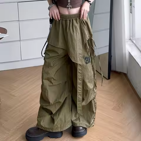 Cool Girls Utility Pants Kids Y2k Style Fashion Pants With Side Pockets Teenage Child Pants Toddler 