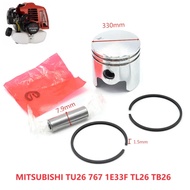 33mm Piston Ring Pin Kit Fit For MITSUBISHI 25.4CC 26cc TU26 767 1E33F TL26 TB26 Sprayer Brush Cutte