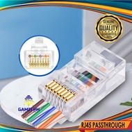 RJ45 Connector 1PC to 10pcs CAT6/Cat5e RJ45 Passthrough Cable Cat 5e Lan Pass through rubber boots