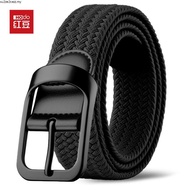 Red Bean HOdo Braided Belt Non-porous Pin Buckle Durable Nylon Belt Middle-aged Young Business