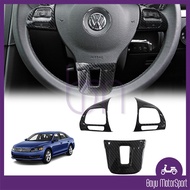 Volkswagen VW Passat B7 TSI Carbon Fiber Car Steering Wheel Lining Trim Cover for Passat B7 2010 - 2