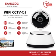 KANGZOG CCTV Camera for house wireless connect phone 360° for home Bulb 1080P WiFi Night Vision IP Security cctv camera Using The V380 Pro app