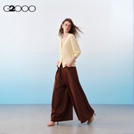G2000 Dobby Ankle Length Wide Leg Pants