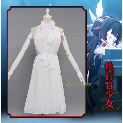 Genshin Fatui Columbina Cosplay Costume Wig White Dress Game Genshin Impact Harbinger Cosplay Unifor