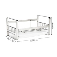Stainless Steel Mini Dish Rack for Kitchen Counter Large Capacity Dish Drainer 304 Stainless Steel Dish Drying Rack