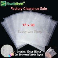 Embossed Plastic Bag 15x20/ Original Fresh World Embossed Plastic 15x20