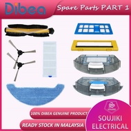 [ Ready Stock ] Original Dibea D960 GT200 Spare Parts Accessories Replacements PART 1 Side brushes Hepa Filter Etc