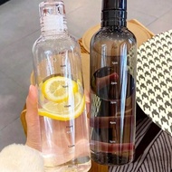 1pc Leak-Proof Water Bottle With Time Marker, Round High Borosilicate, Suitable For Outdoor Activiti