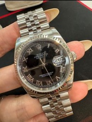 『已交流』勞力士 116234 ROLEX DATEJUST 36mm 羅馬字 黑色面盤 五銖鍊