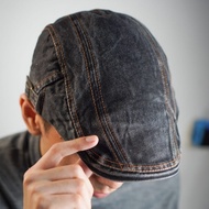 Men's flat cap snapback denim jeans hat men's and women's jeans hat