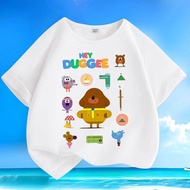 Hey Duggee Cartoon Pure Cotton Summer New Arrival Boys & Girls Kids Crew Neck Short Sleeve Casual Tr