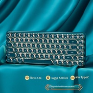 B.O.W | BOW G502 Mechanical Keyboard Wired Punk Green Axis For Desktop Computer Universal Three Mode