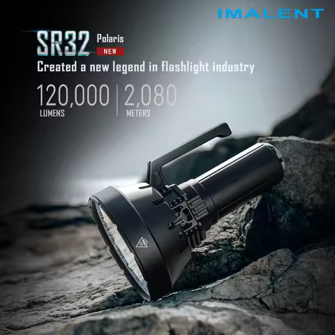 IMALENT SR32 120000 Lumens Powerful Flashlight High Power Rechargeable Professional Searchlight with