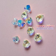 Set 10 viên pha lê sawrovski hình trái tim làm hàng trang sức handmade cao cấp - moon store acc