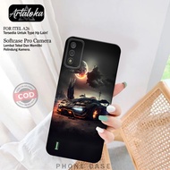 ITEL A26 Case - Fashion Car Case - Pro Camera Softcase - ITEL A26 Casing - TPU Silicone - ITEL A26 C