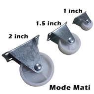 Roda Caster Nylon Roda Lemari Roda Kecil Roda Caster Wheel Roda Trolley Kastor Lemari 1-2 Inch Roda