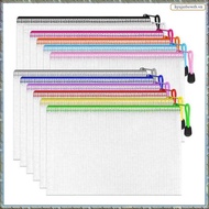 Grid File Bag Zipper File Bag Store File Grid Bag Mesh Storage Bag Transparent File Bag Delivery Dat