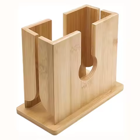 A88K-Wood Bagel Slicer Holder Wood Bagel Cutter Anti Slip Bread Cutter Slicer For Large Bagels Engli