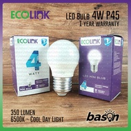 CAHAYA ECOLINK LED Bulb 4W P45 E27 6500K - Mini White Light LED Light Bulb