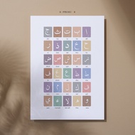 Alif Ba Ta Digital Printable Educational Poster for kids
