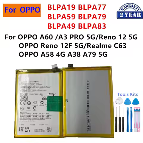 BLPA19 BLPA77 BLPA59 BLPA79 BLPA49 BLPA83 Battery For OnePlus OPPO A60 /A3 PRO 5G/ Reno 12F 5G/Realm