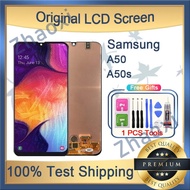 Original AMOLED For Samsung Galaxy A50 A50s LCD Display Screen With Frame Replacement