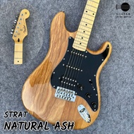 GCM Custom Made Stratocaster Natural Ashwood Electric Guitar Custom Maniac (Oversea Ready Stock)