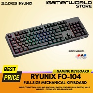 Sades Ryunix FO104 / FO-104 Fullsize Mechanical Gaming Keyboard