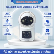 YOOSEE Wifi Camera 2 Eyes 2 Screens, 360 Degree Rotating Camera, Color Night Vision, 2-Way Talk, Ant