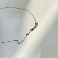 8ut 8ut|Sterling Silver Necklace 925|Meaning • Square Smile Sweater Chain Clavicle Single Sold Bart 