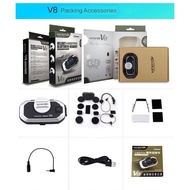 Vimoto V8/V6 บูลทูธติดหมวกกันน็อค อินเตอร์คอม มีระบบตัดเสียงรบกวน ตัวเครื่องกันน้ำกันฝนได้ (มีใบอนุญ