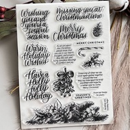 0604 s-19 Blessing Words Crutches Parasite Pine Cones Transparent Seal Crystal