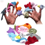 10pcs/ Set Cute Sea Animals Plush Hand Finger Puppets Toys Birthday Christmas Gifts for Children Kids