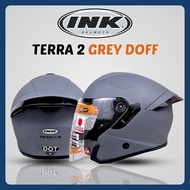 Ink Terra 2 Grey matte | Ink Tera 2 Double Visor Helmet - SNI Halfface Helmet