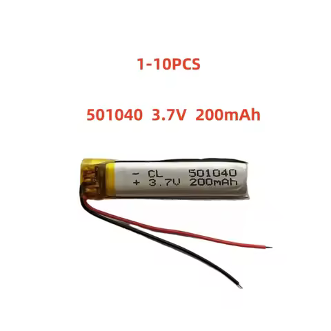 501040 3.7V 200mAh Small Size Lipo Rechargeable Battery Lithium Polymer For MP3 Bluetooth MID headse