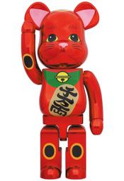 Image.台中逢甲店 BE@RBRICK BEARBRICK 1000% 電鍍紅色千萬兩招財貓