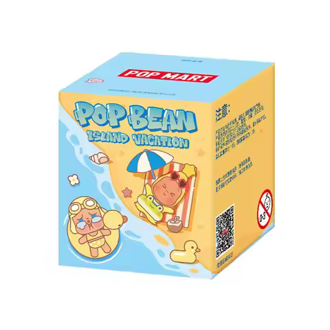 Original POP MART Pop Bean Island Vacation Series Mini Pop Beans Collectible Figurine Collectible To