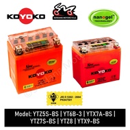 KOYOKO Nanogel Maintenance Free Motorcycle Battery 12V YTZ5S-BS YT6B-3 YTZ7S-BS YTZ8 YTX7A-BS YTX9-B